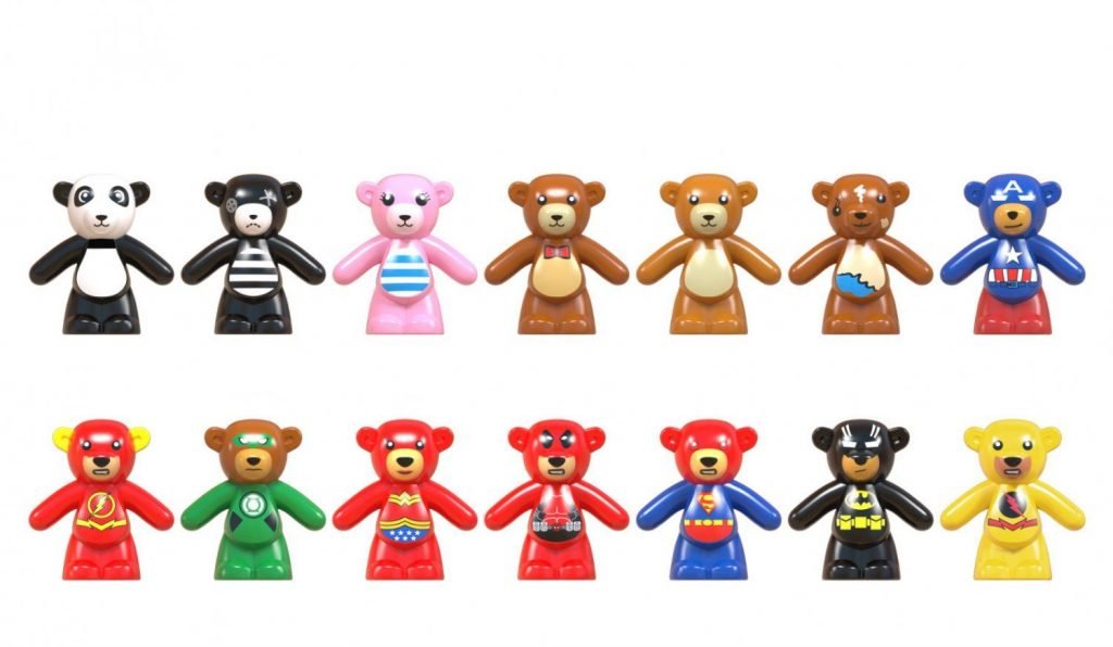 14pcs Teddy Bear Cosplay Super Heroes Minifigures Compatible Lego Toy Teddy Bear set
