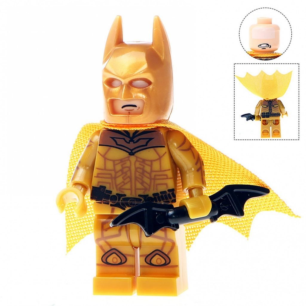 Minifigure Gold Batman Dark Knight DC Comics Super Heroes Compatible Lego Building Blocks Toy…