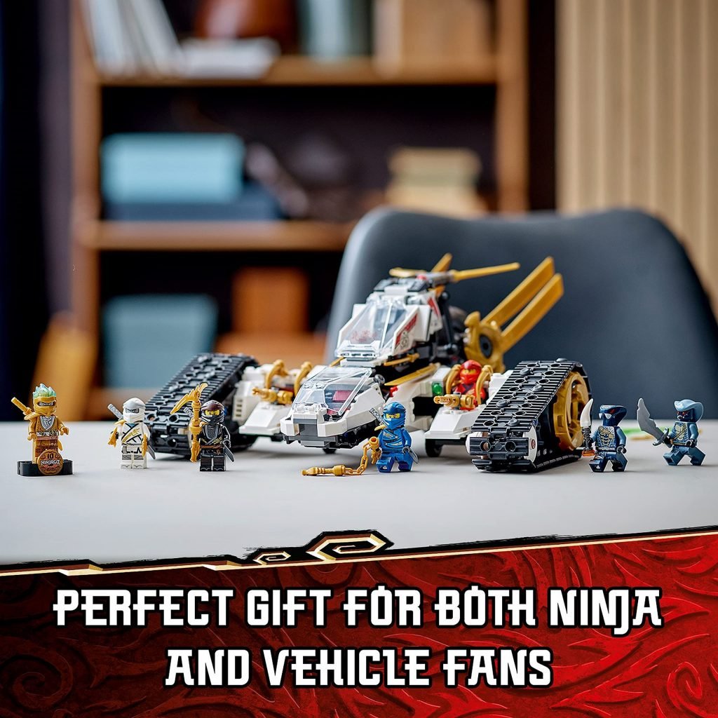 LEGO 71739 NINJAGO Legacy Ultra Sonic Raider 4in1 Vehicle Building Set with Motorbike and Plane Toy for Kids and 7 Minifigures